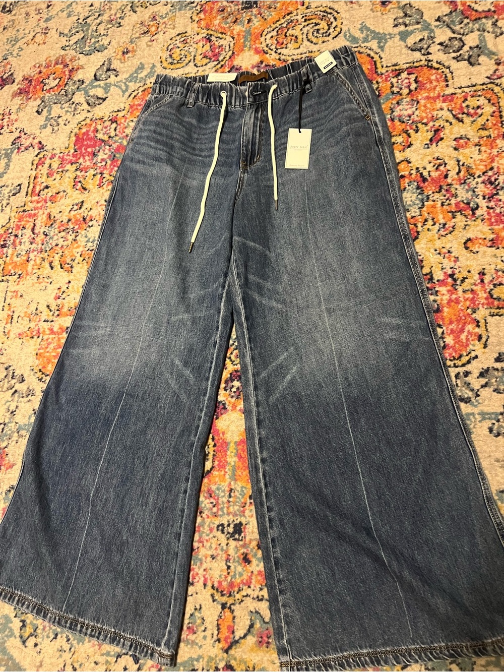 Judy Blue Wide-Leg High-Waist Denim Pants in Blue